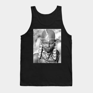 Portrait of a Maasai Warrior Tank Top